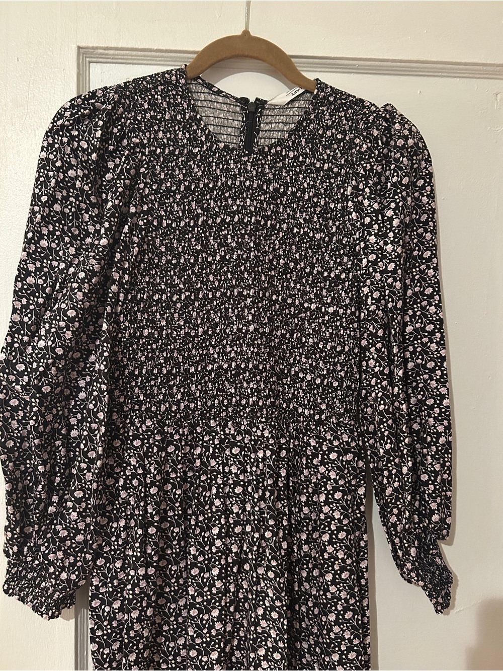 & Other Stories Smocked Floral Long Sleeve Dress